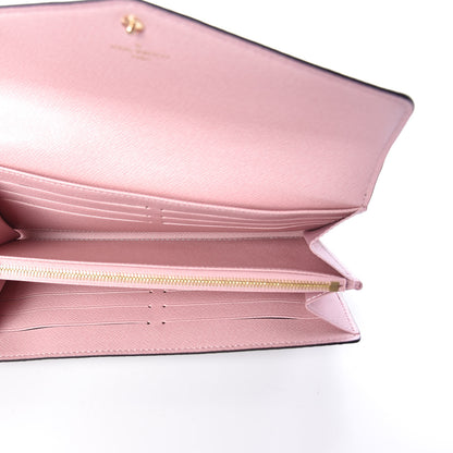 Louis Vuitton Damier Ebene Sarah Wallet NM Rose Ballerine 5 of 7