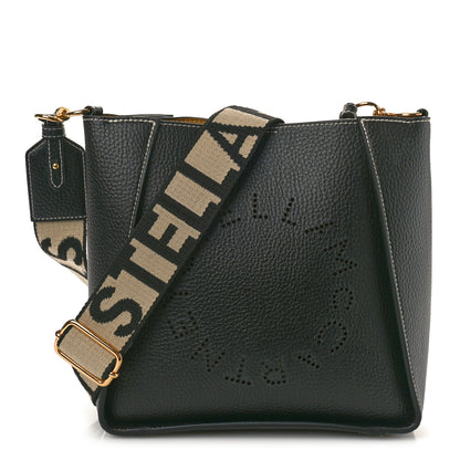 Stella McCartney Eco Alter Nappa Perforated Logo Mini Crossbody Black 1 of 10