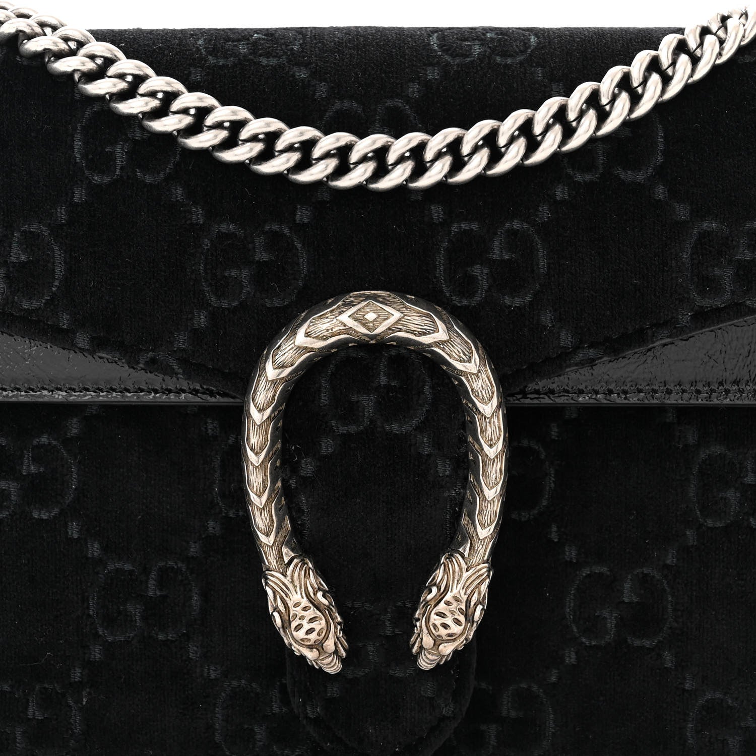 Gucci Velvet GG Monogram Small Dionysus Shoulder Bag Black 8 of 10