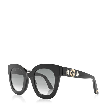 Gucci Round Frame Star Sunglasses GG0208S Black 1 of 7