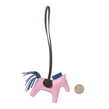 Hermes Milo Lambskin Grigri Rodeo Horse Bag Charm PM Mauve Sylvestre Bleu France Rouge Sellier 2 of 4