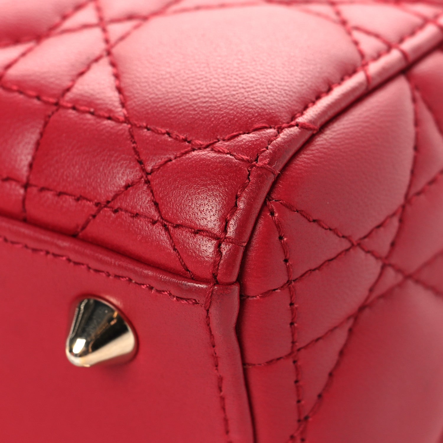 Christian Dior Lambskin Cannage Small My ABCDior Lady Dior Red 9 of 12