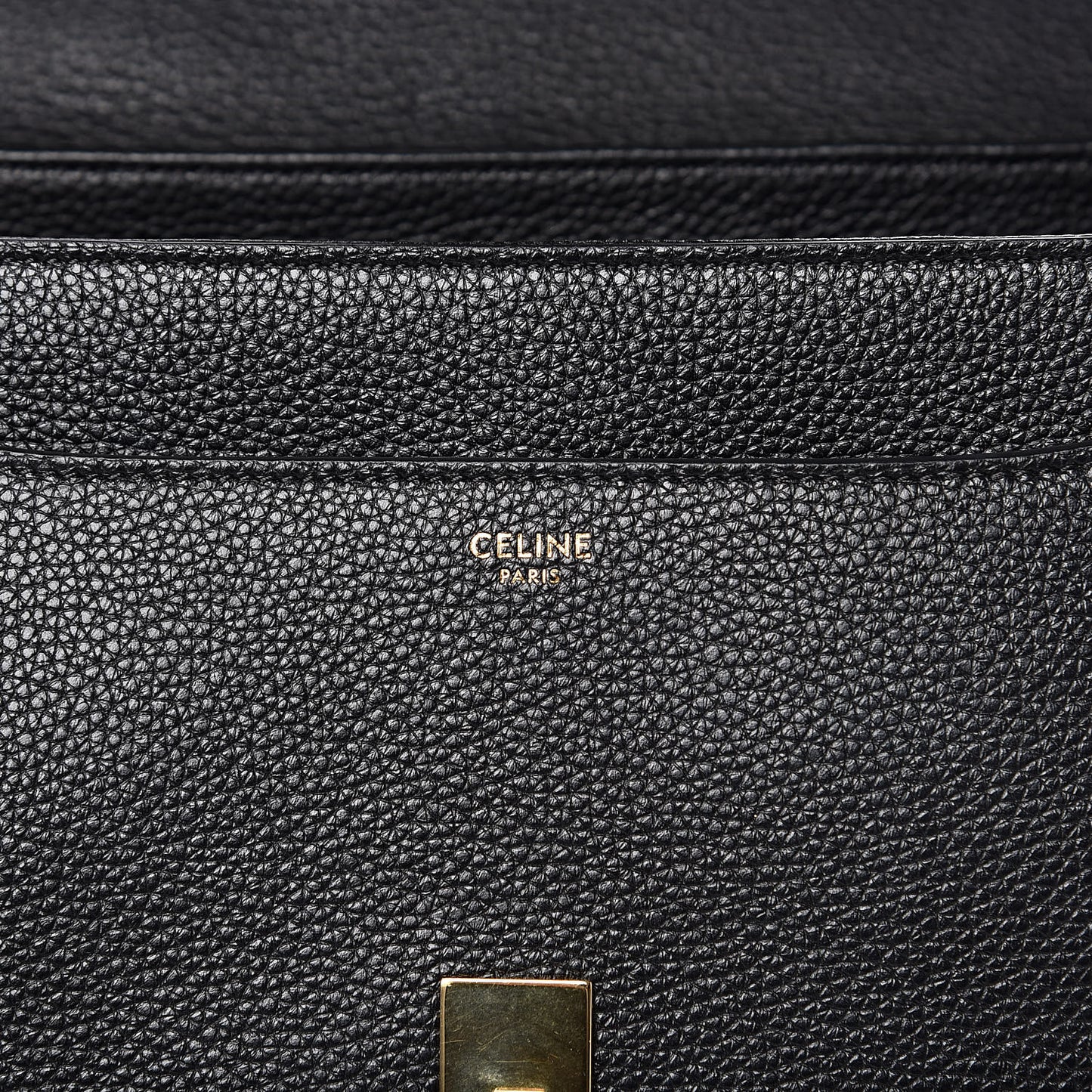 Grained Calfskin Classique 16 Top Handle Bag Black