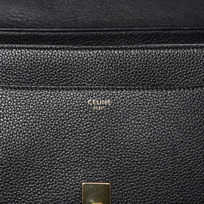 Celine Grained Calfskin Classique 16 Top Handle Bag Black 6 of 11