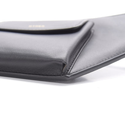 Fendi Vitello Grace Matte 3 Pocket Belt Pouch Black 9 of 9