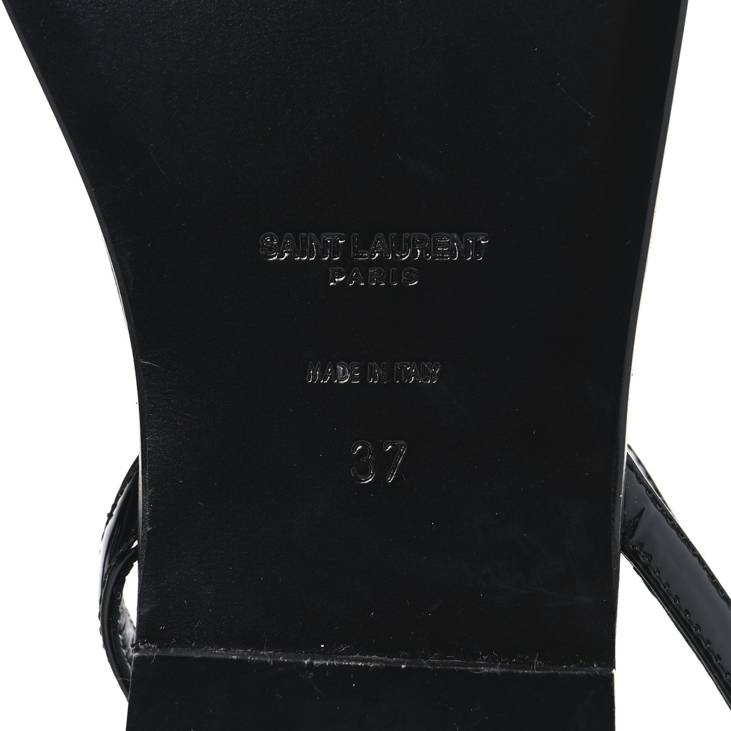 Patent Calfskin Nu Pieds 05 Sandals 37 Black