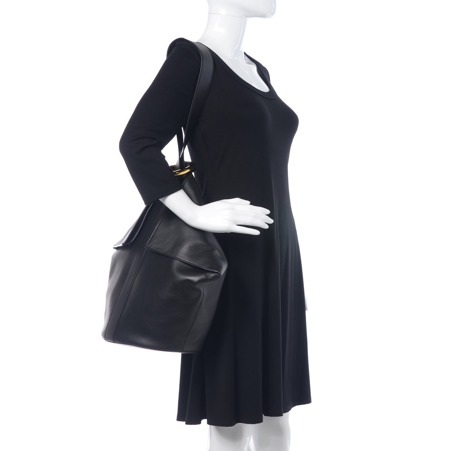 Alexander McQueen Calfskin Butterfly Bag Black 2 of 11