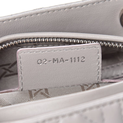 Christian Dior Lambskin Cannage Medium Lady Dior Grey 7 of 13