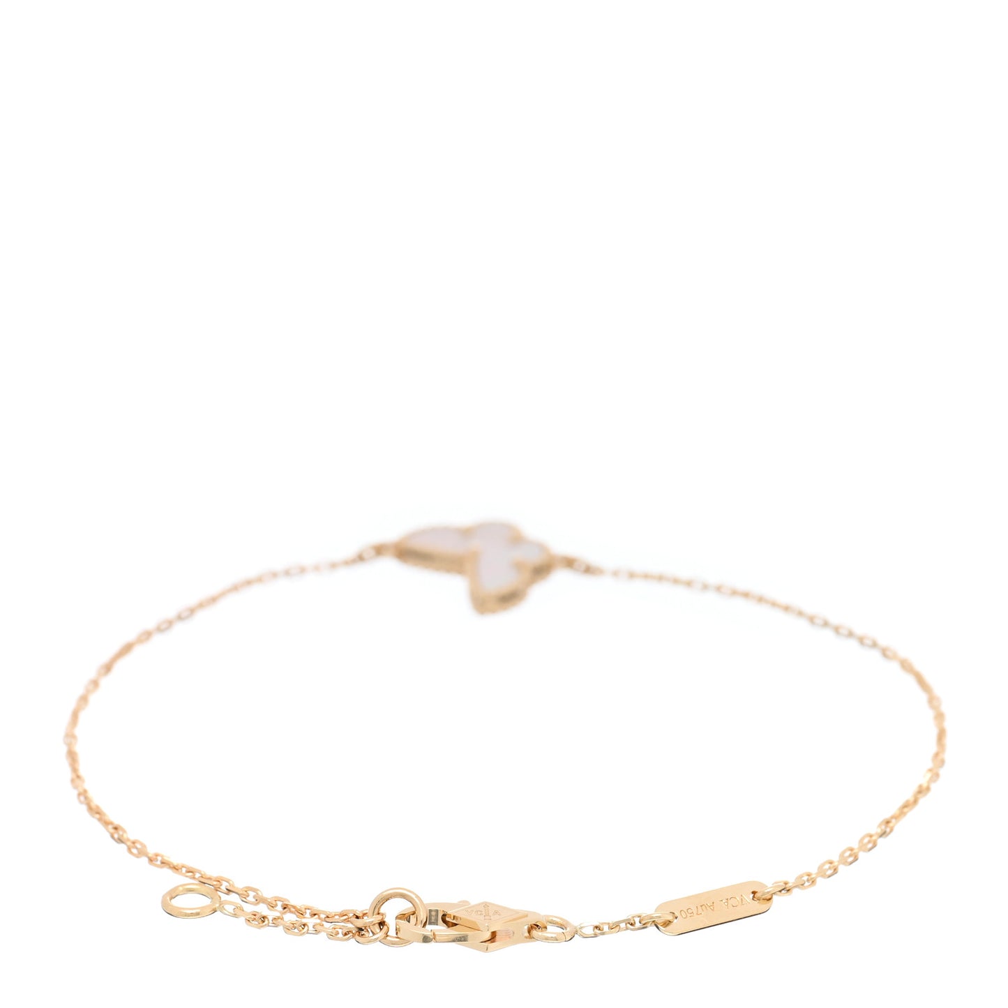 18K Yellow Gold Mother of Pearl Sweet Alhambra Butterfly Bracelet