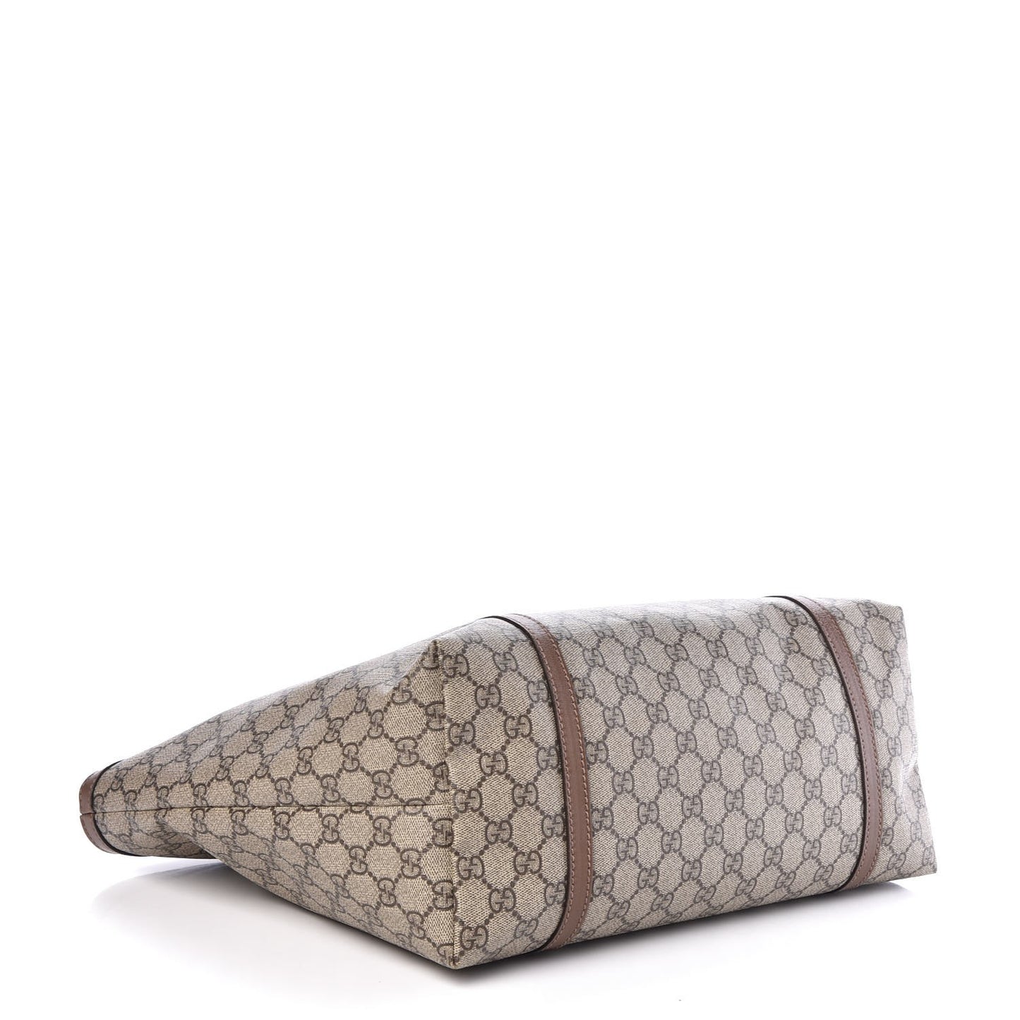 GG Supreme Monogram Medium Nice Tote Brown