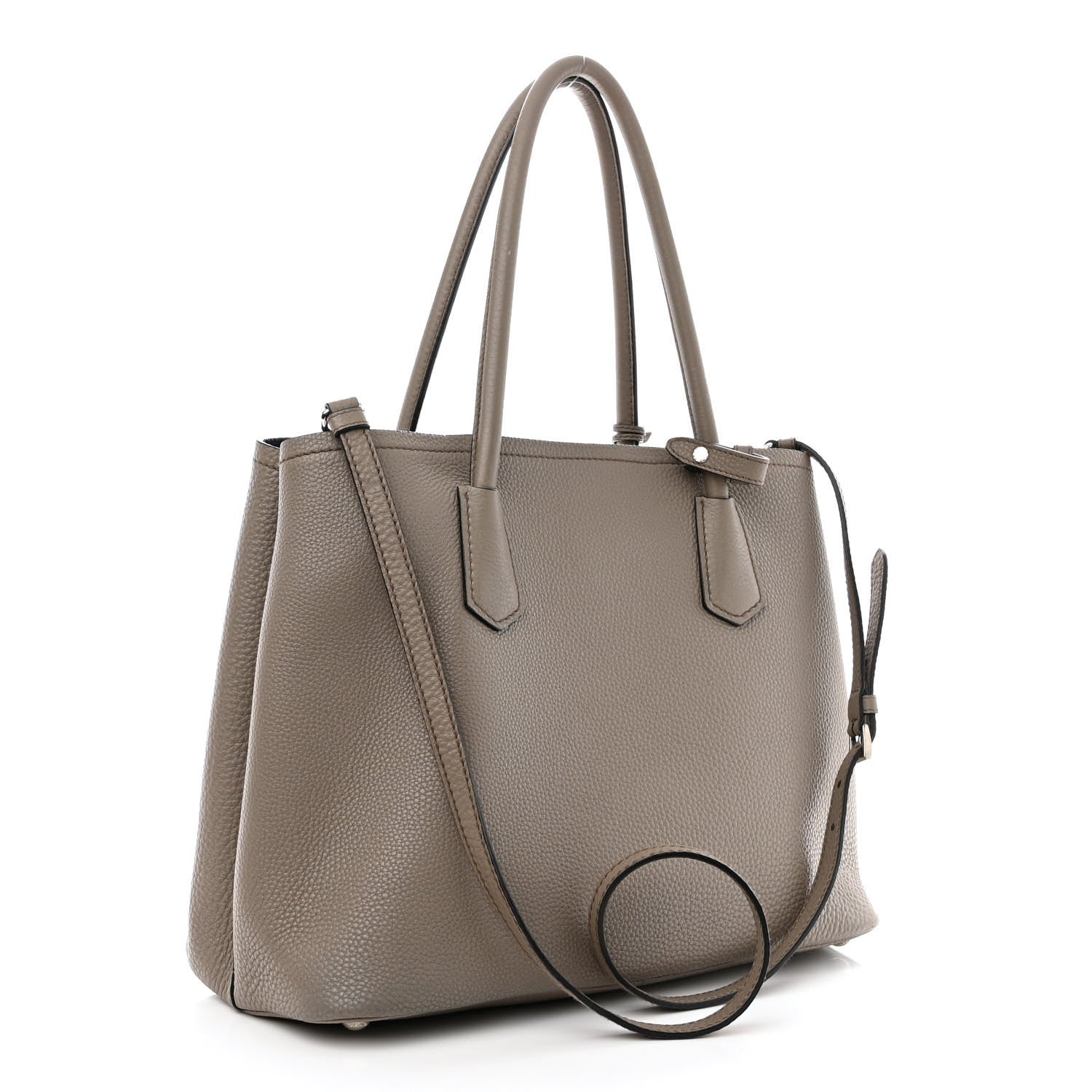 Prada Vitello Daino Shopping Tote Black Argilla 3 of 15