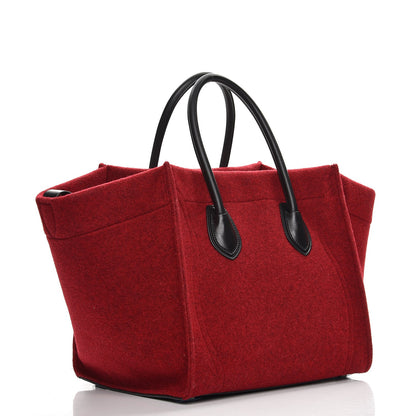 Celine Felt Medium Phantom Luggage Red 3 of 6