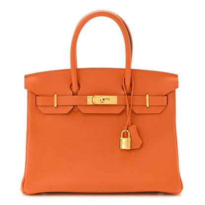 Hermes Togo Birkin 30 Orange 1 of 12