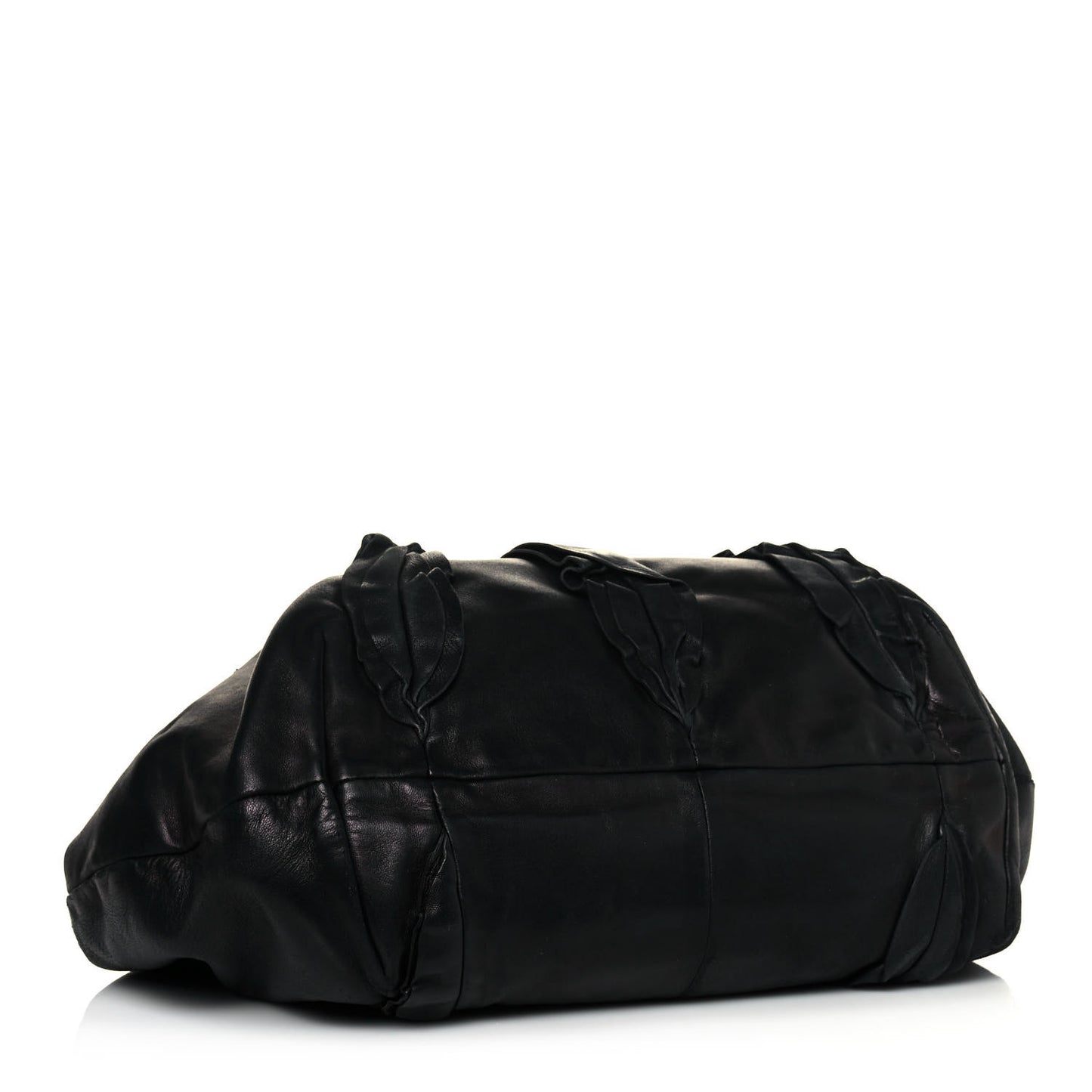 Nappa Ruffle Hobo Black