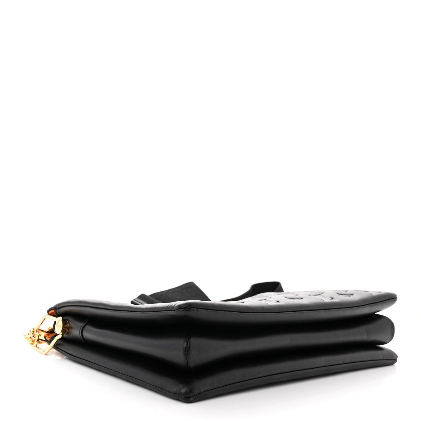 Lambskin Embossed Monogram Coussin MM Black