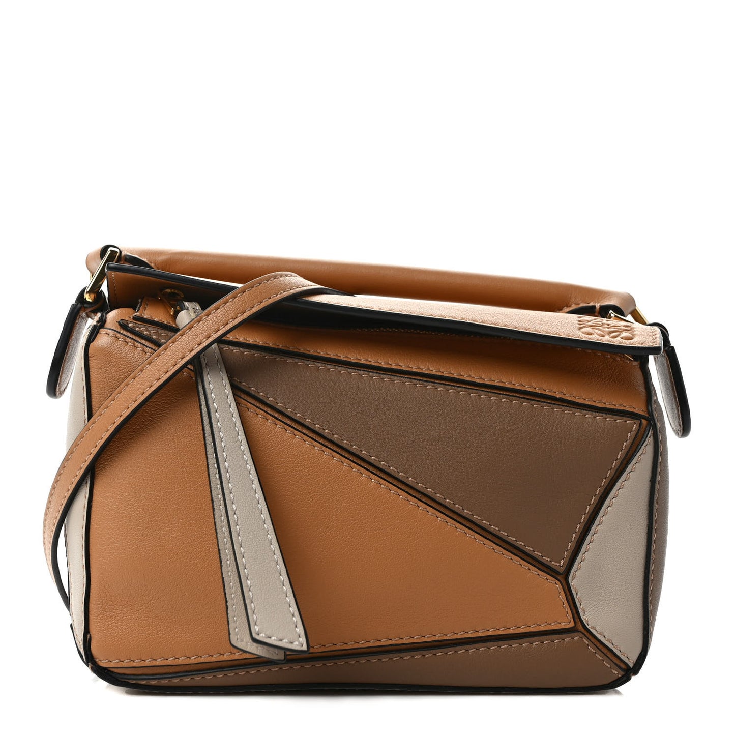 Calfskin Mini Puzzle Bag Warm Desert Mink