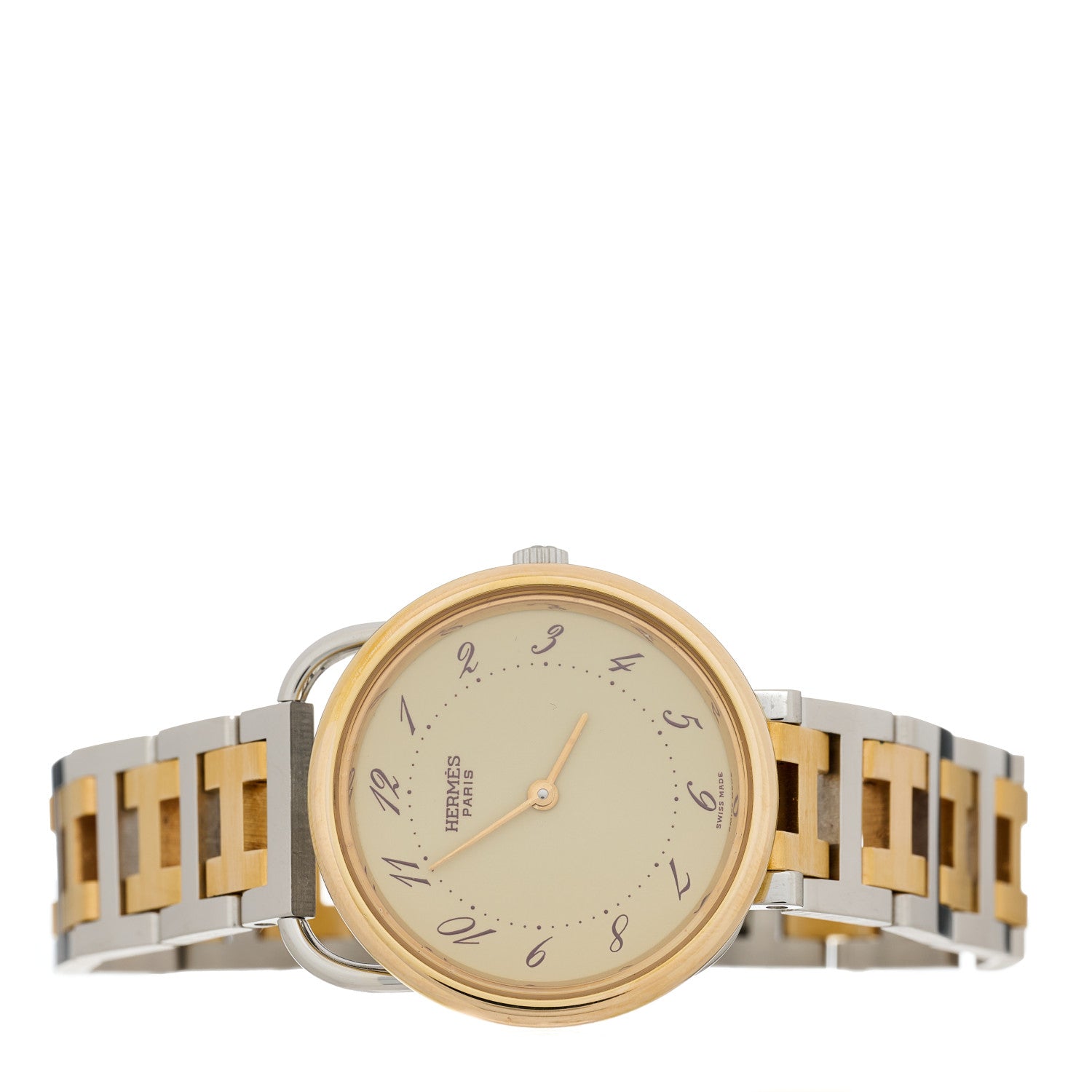Hermes Stainless Steel 25mm Arceau Clipper Quartz Watch Gold 2 of 4