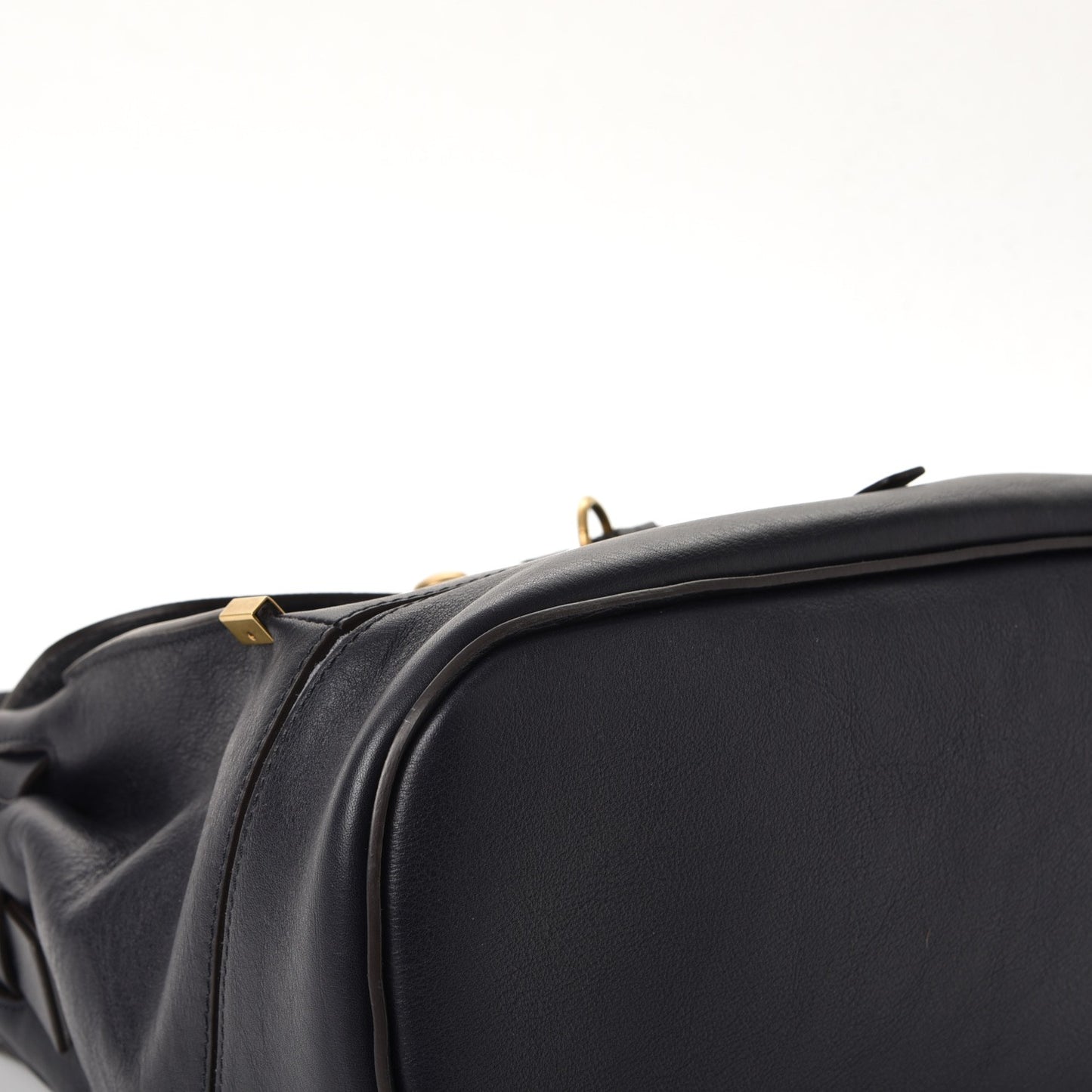 Calfskin Medium Owen Flap Bag Full Blue