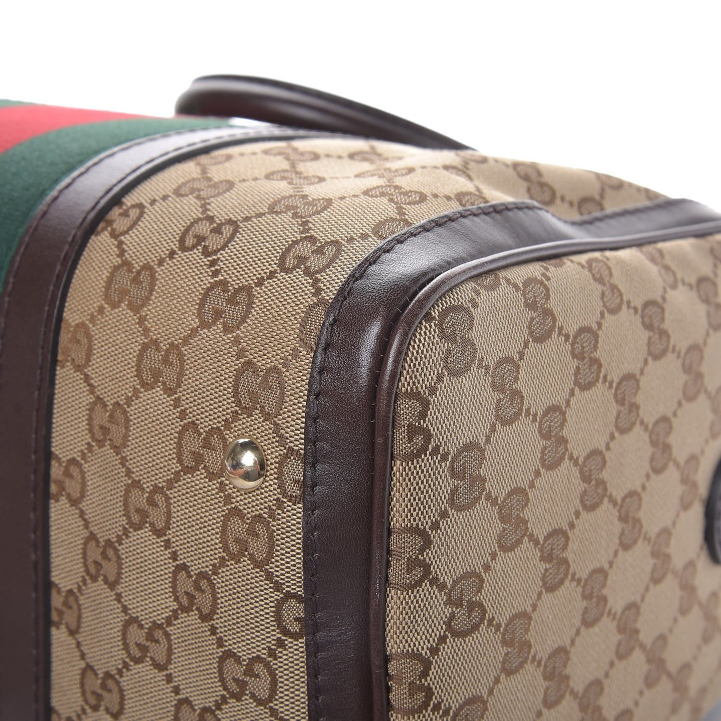 Monogram Vintage Web Medium Boston Dark Brown