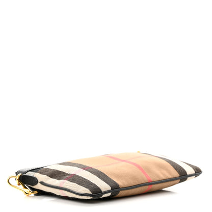 Burberry House Check Derby Peyton Crossbody Clutch Bag Black 4 of 13