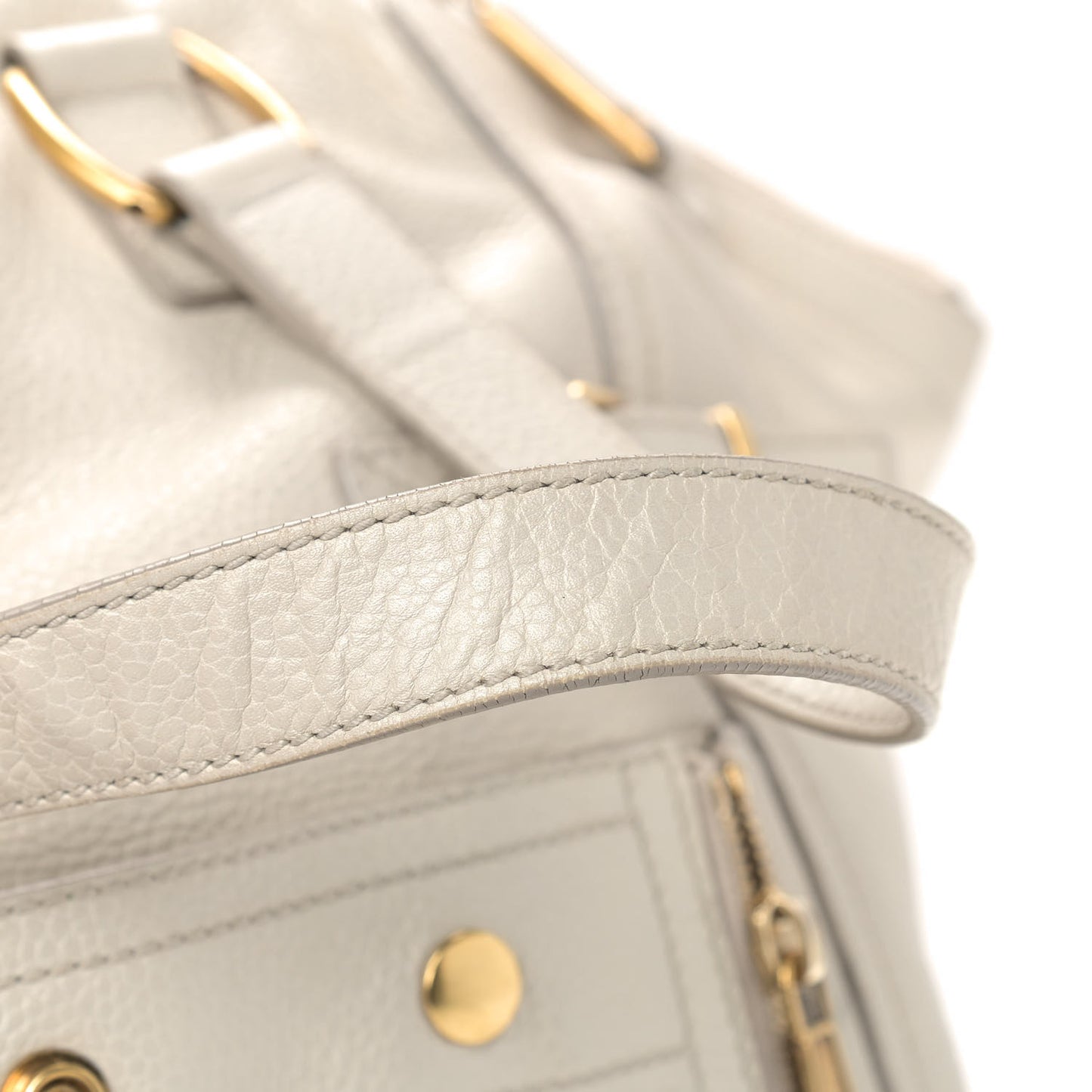 Calfskin Large Downtown Tote Ivory