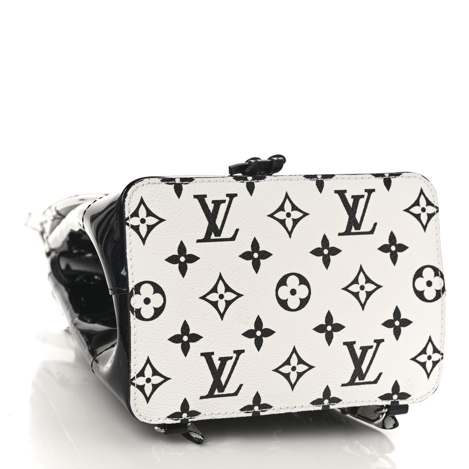 Louis Vuitton Patent Monogram Hot Springs Backpack Black White 4 of 8
