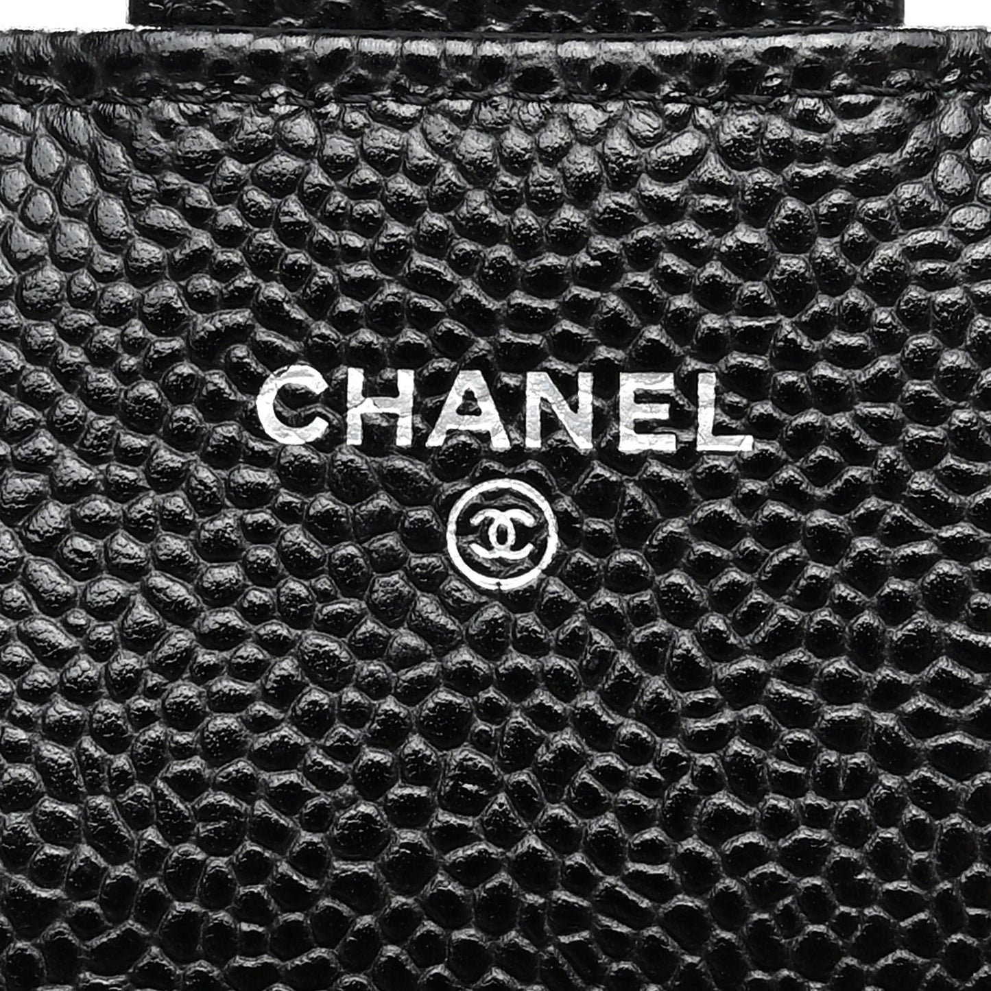 Caviar Quilted Large Gusset Flap Wallet Black