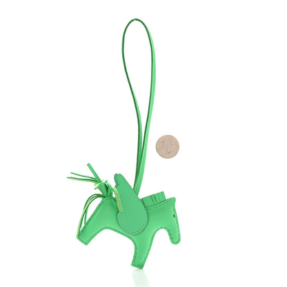 Hermes Milo Lambskin Grigri Rodeo Pegase Horse Bag Charm PM Vert Comics 2 of 5