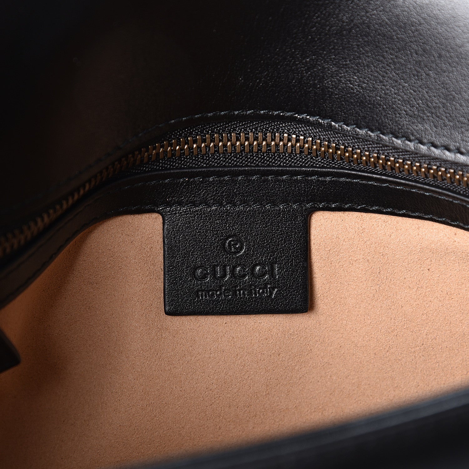 Gucci Calfskin Matelasse Small GG Marmont Shoulder Bag Black 5 of 9