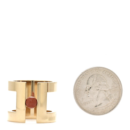 Hermes Permabrass H Perle Scarf Ring Rouge 2 of 5