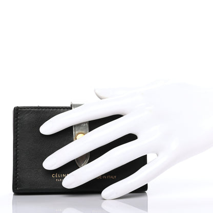 Celine Smooth Calfskin Accordion Card Holder Black Gold 2 of 7