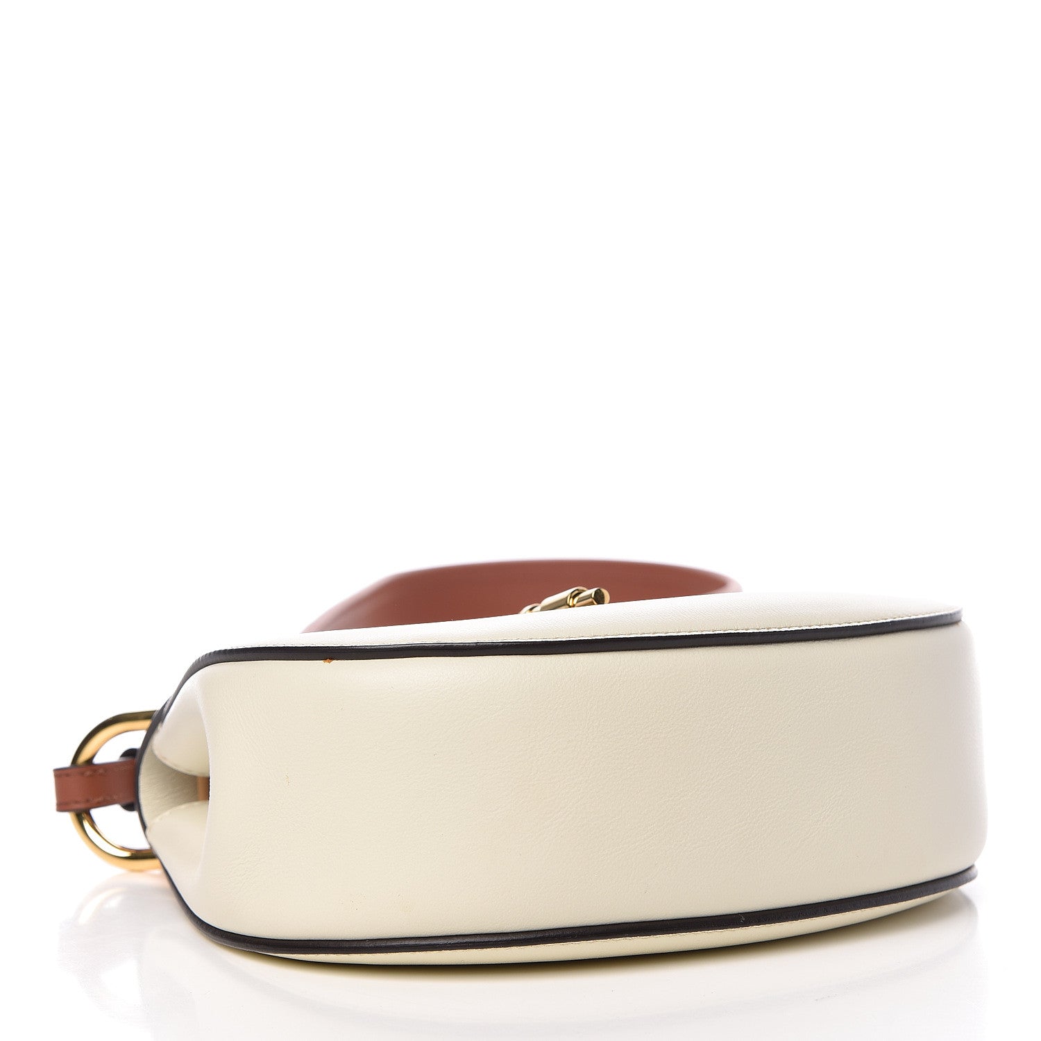 Chloe Smooth Calfskin Mini Bi-Color Drew Shoulder Bag Brown White 4 of 11