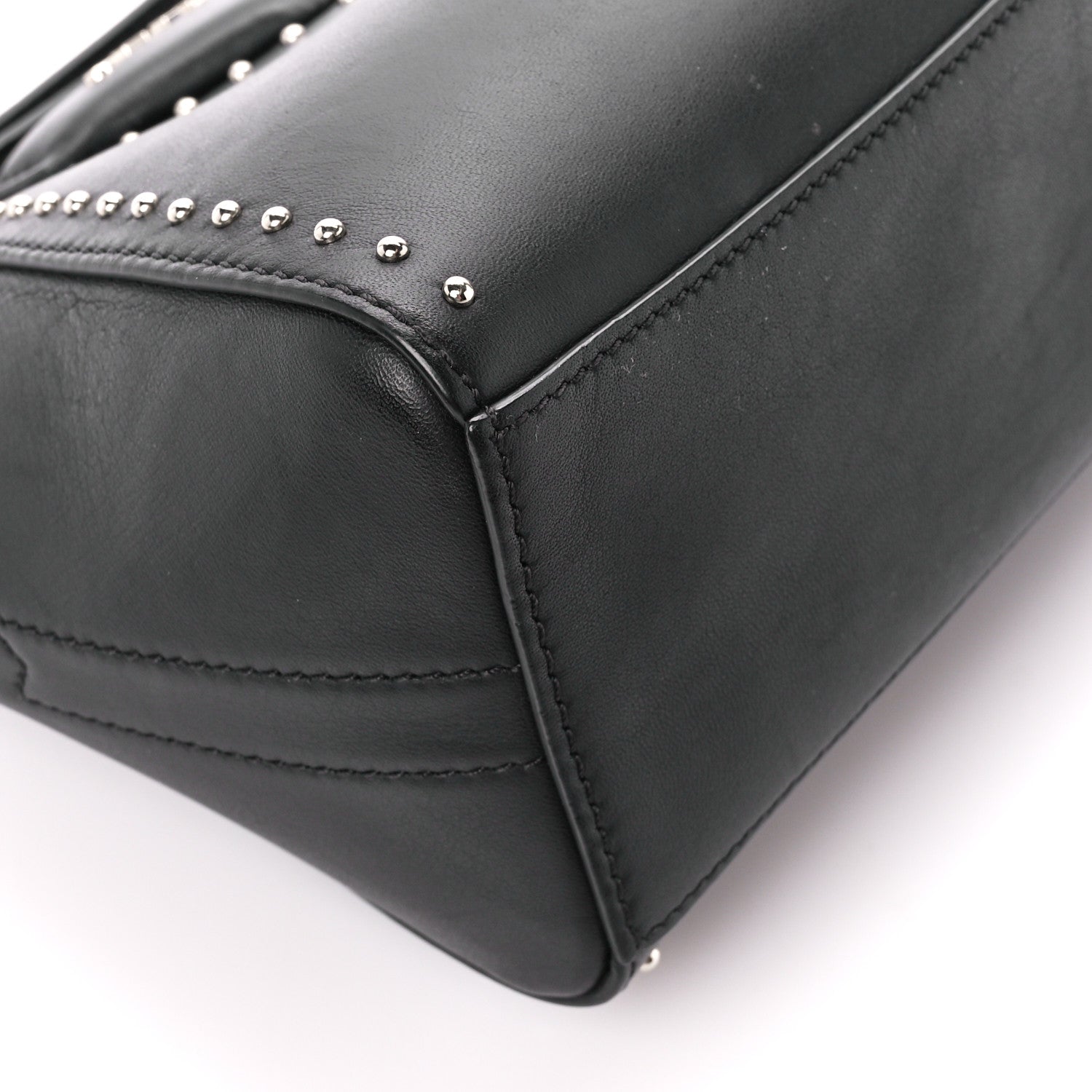 Givenchy Calfskin Small Studded Antigona Beauty Wristlet Black 10 of 11