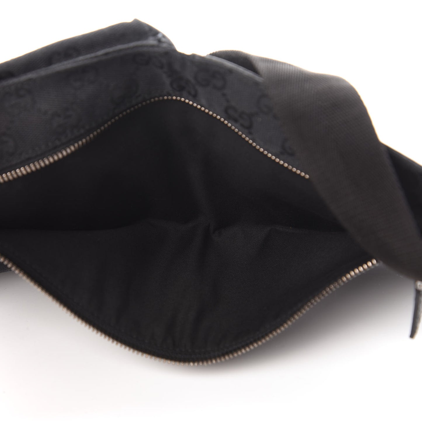 GG Monogram Double Pocket Belt Bag Black