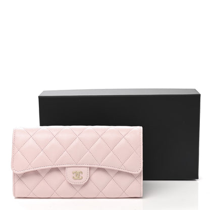 Chanel Caviar Quilted Large Gusset Flap Wallet Light Pink 9 of 9
