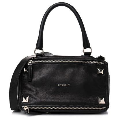 Givenchy Pebbled Calfskin Medium Pyramid Stud Pandora Black 1 of 12