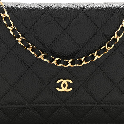 Chanel Caviar Quilted Wallet On Chain WOC Black 5 of 12