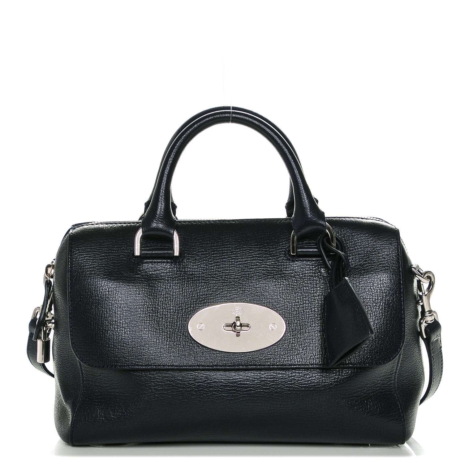 Mulberry Glossy Goatskin Small Del Rey Satchel Midnight 1 of 7