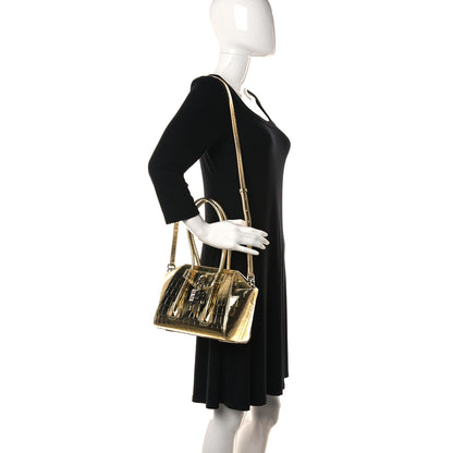 Givenchy Calfskin Crocodile Embossed Mini Lock Antigona Gold 2 of 10