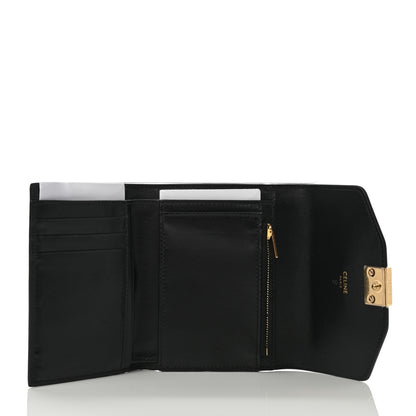 Celine Shiny Smooth Calfskin Small C Wallet Black 5 of 7