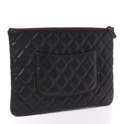 Chanel Caviar Quilted Medium Cosmetic Case Black 3 of 10