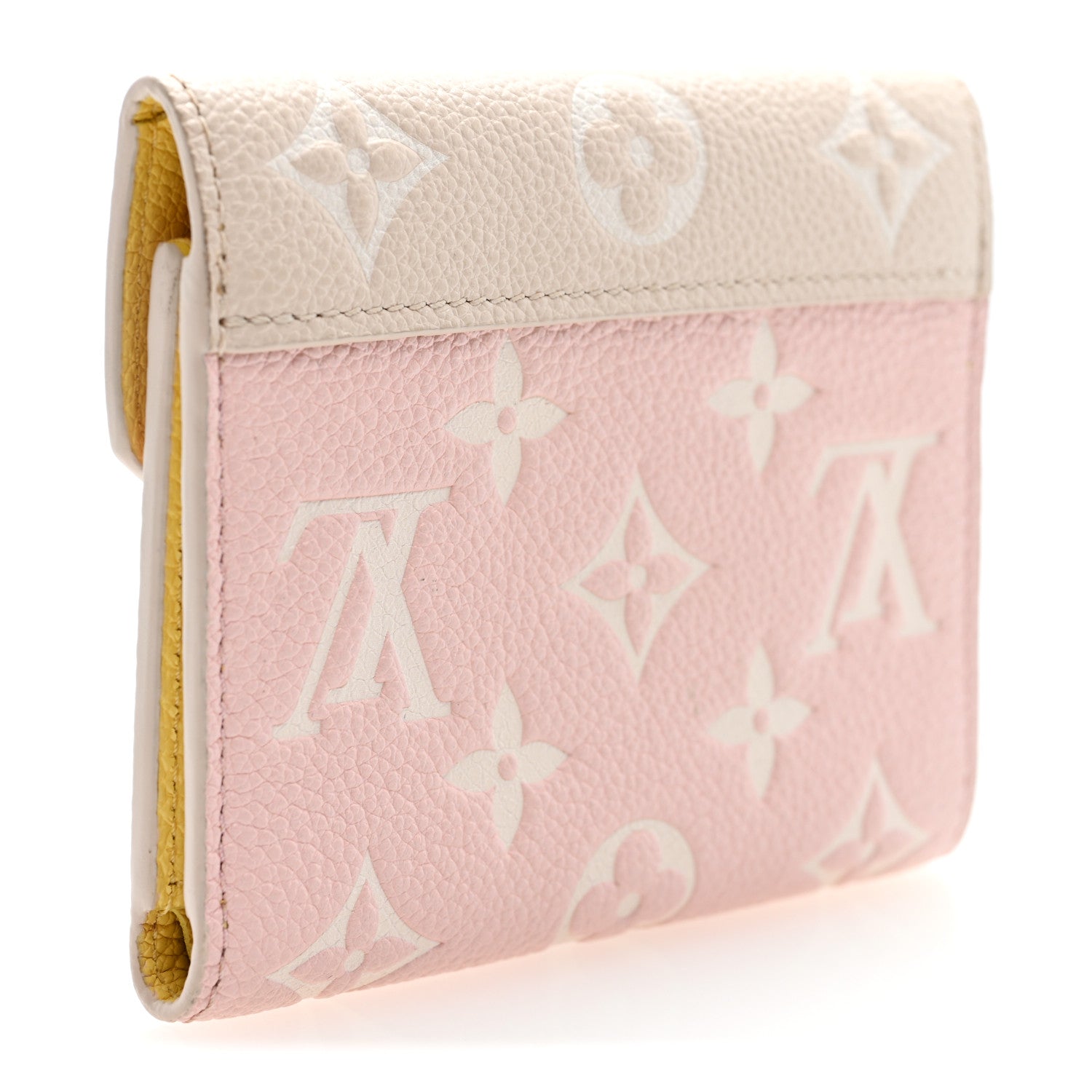 Louis Vuitton Empreinte Monogram Spring In The City Victorine Wallet Pink Beige Yellow 3 of 6