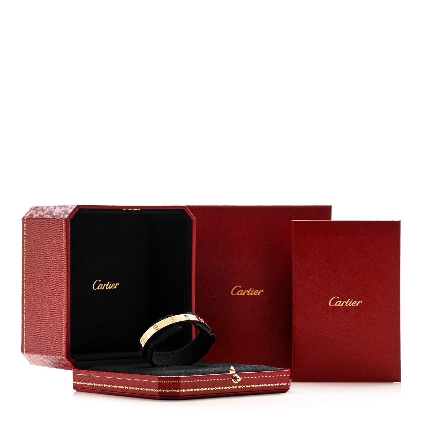 18K Yellow Gold LOVE Cuff Bracelet 17