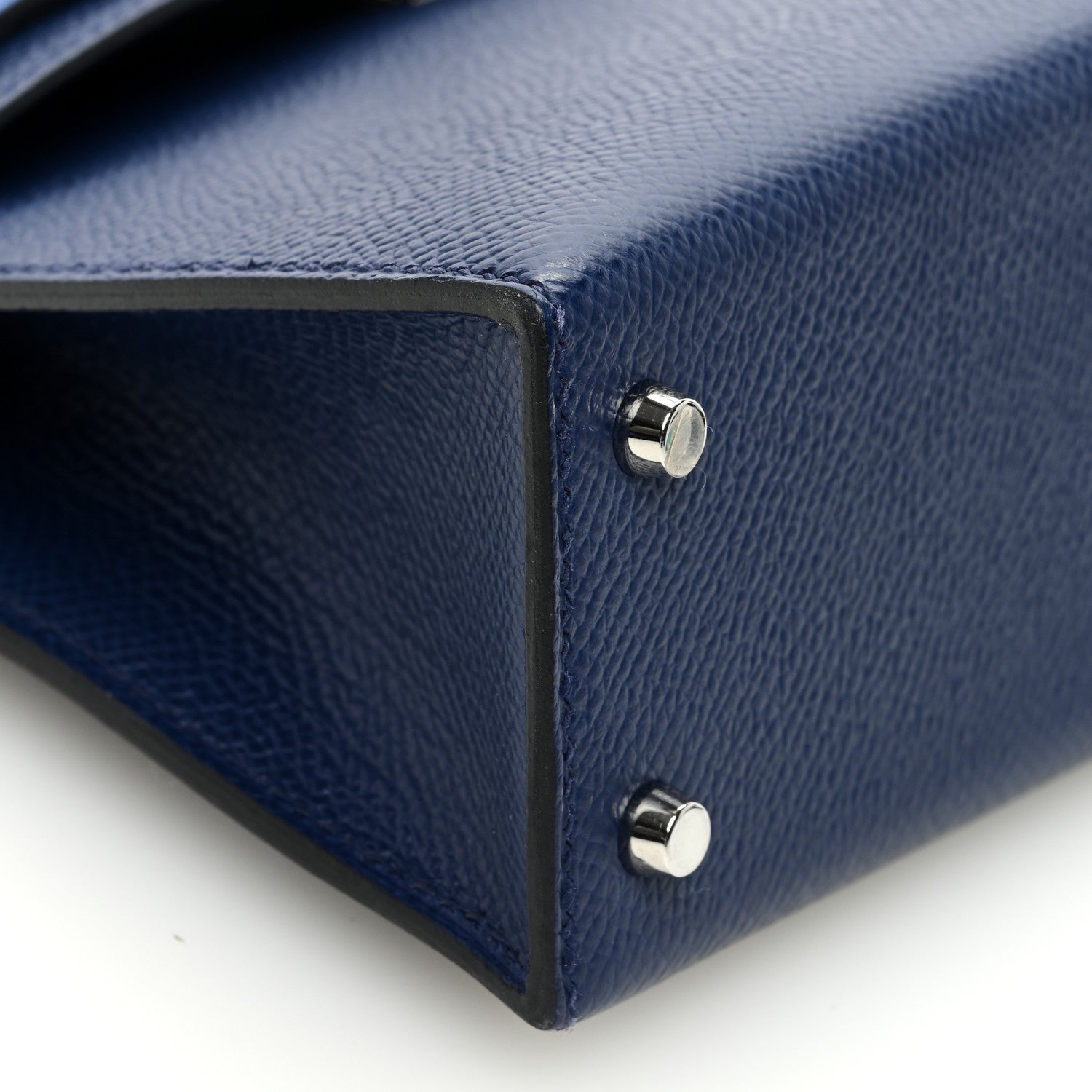 Hermes Epsom Mini Kelly Sellier 20 Bleu Saphir Bleu France Black 8 of 9