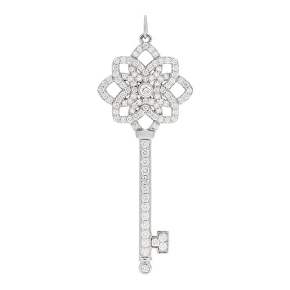 Tiffany Platinum Diamond Large Woven Key Pendant 1 of 5