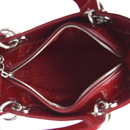 Christian Dior Patent Cannage Medium Lady Dior Red 4 of 9