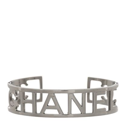 Chanel Ruthenium Logo Cuff Bracelet 1 of 5