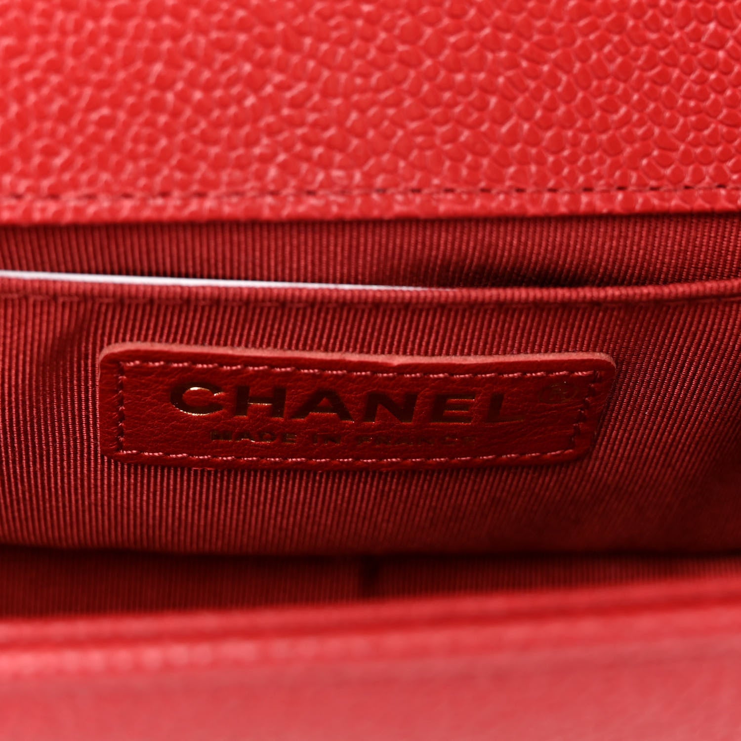 Chanel Caviar Quilted Small Boy Flap Red 6 of 10