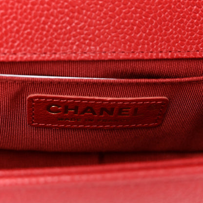 Chanel Caviar Quilted Small Boy Flap Red 6 of 10