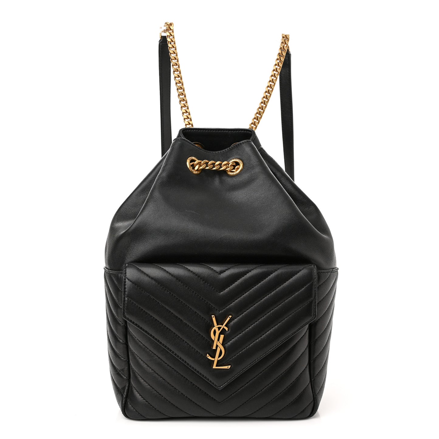 Lambskin Matelasse Monogram Joe Backpack Black